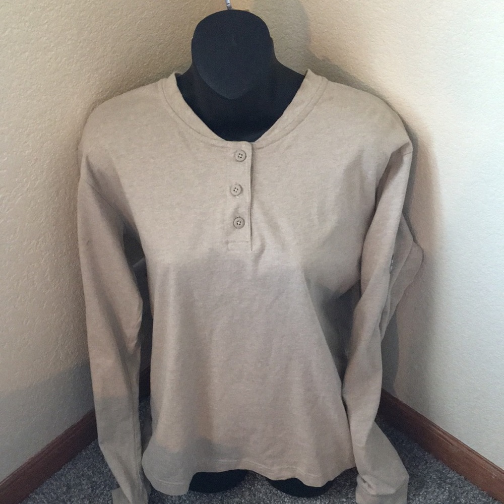 Women's Beige Long Sleeve Top